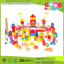 2015 Les plus récents jouets en bois Un bloc de construction pour les enfants Colorful Building Block